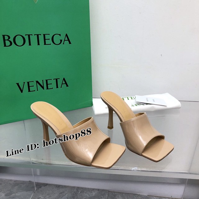 BOTTEGA VENETA高端時尚女鞋 寶緹嘉漆皮版2022-22早春最新高跟涼鞋拖鞋 dx3543